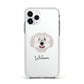 Spanish Water Dog Personalised Apple iPhone 11 Pro in Silver with White Impact Case
