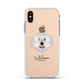 Spanish Water Dog Personalised Apple iPhone Xs Impact Case White Edge on Gold Phone