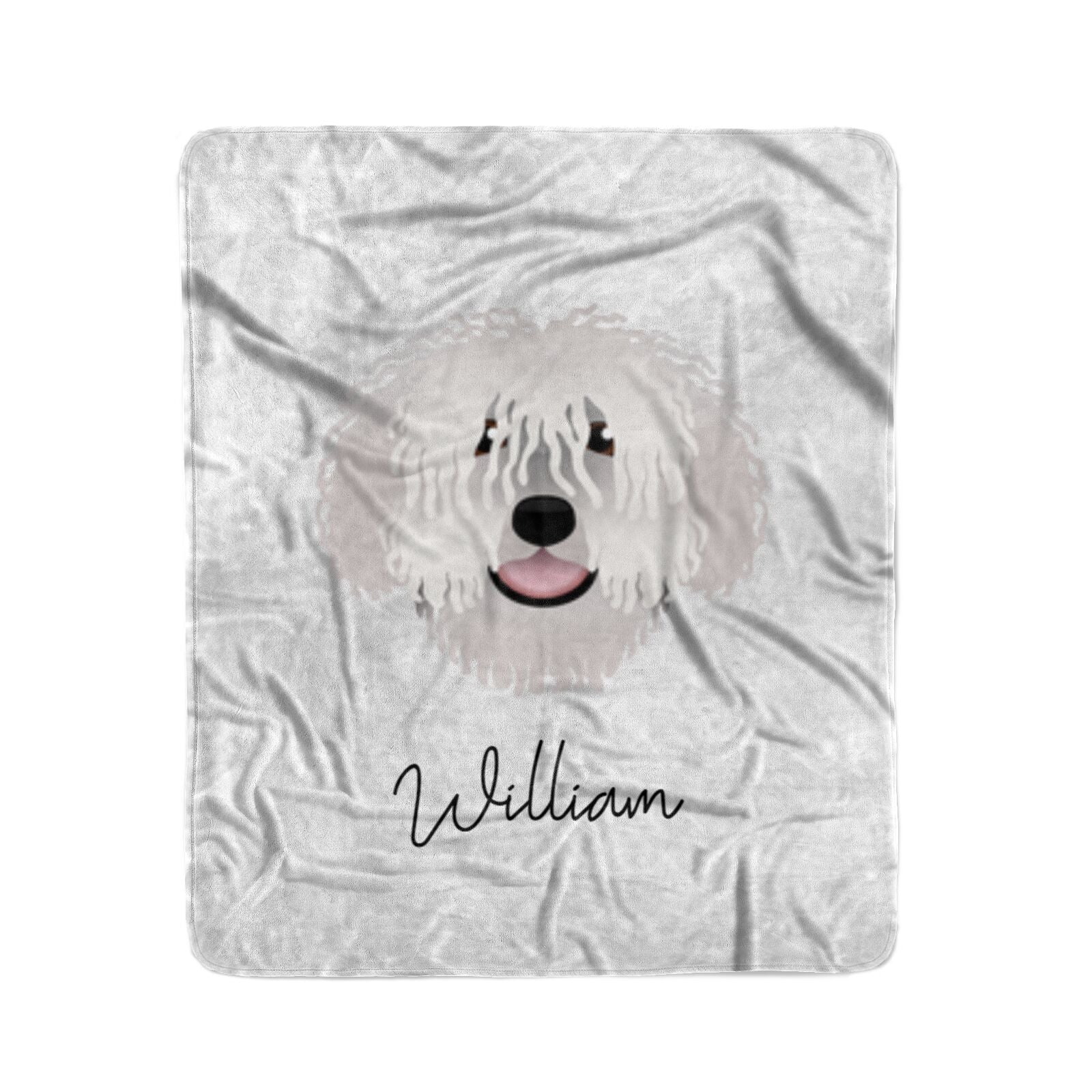 Spanish Water Dog Personalised Medium Fleece Blanket