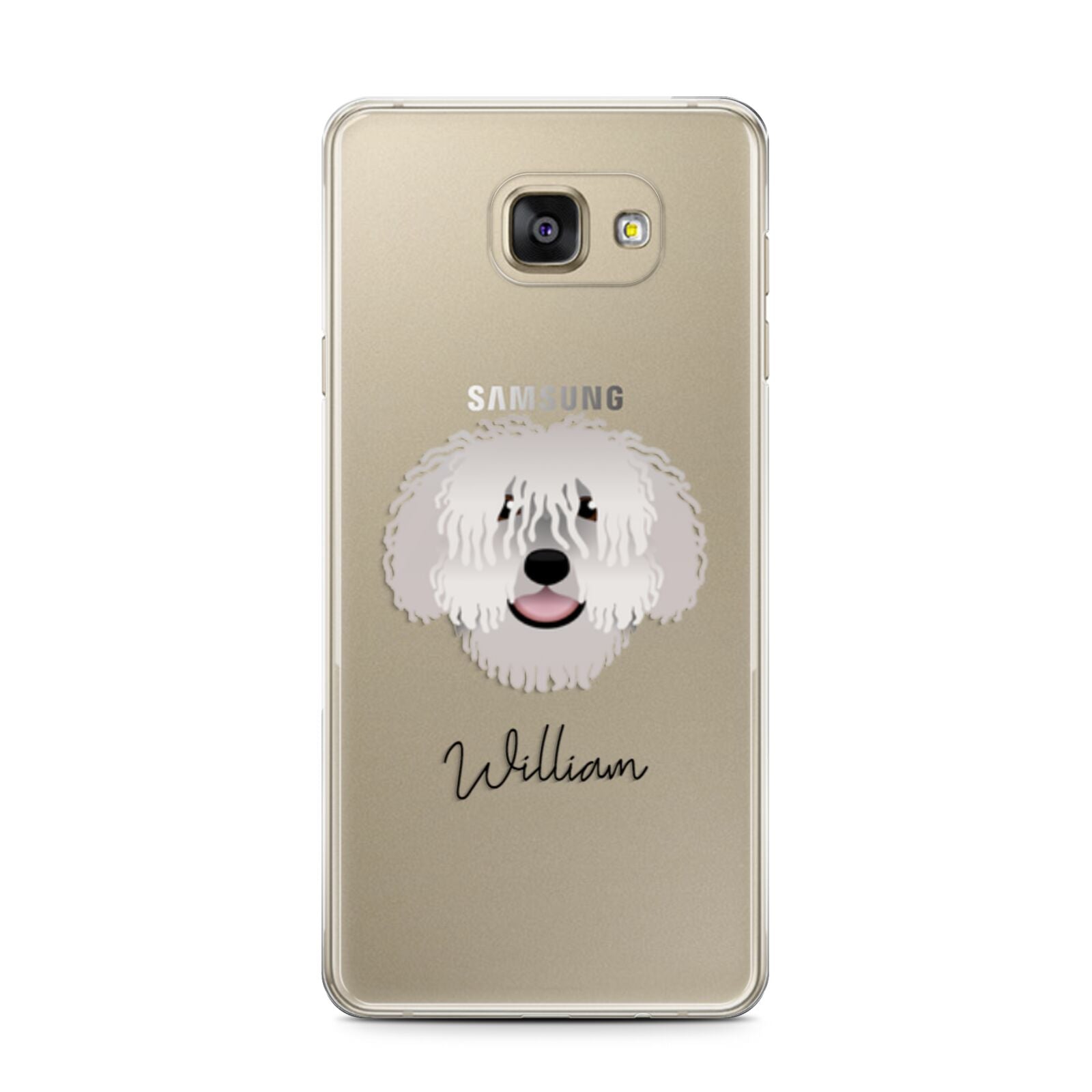 Spanish Water Dog Personalised Samsung Galaxy A7 2016 Case on gold phone