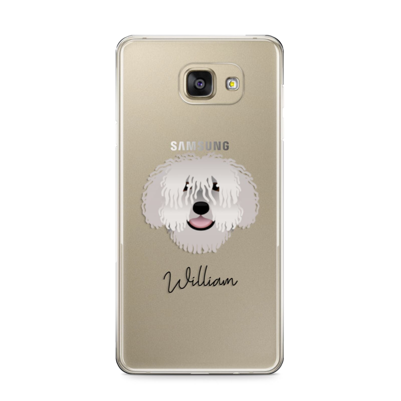 Spanish Water Dog Personalised Samsung Galaxy A9 2016 Case on gold phone