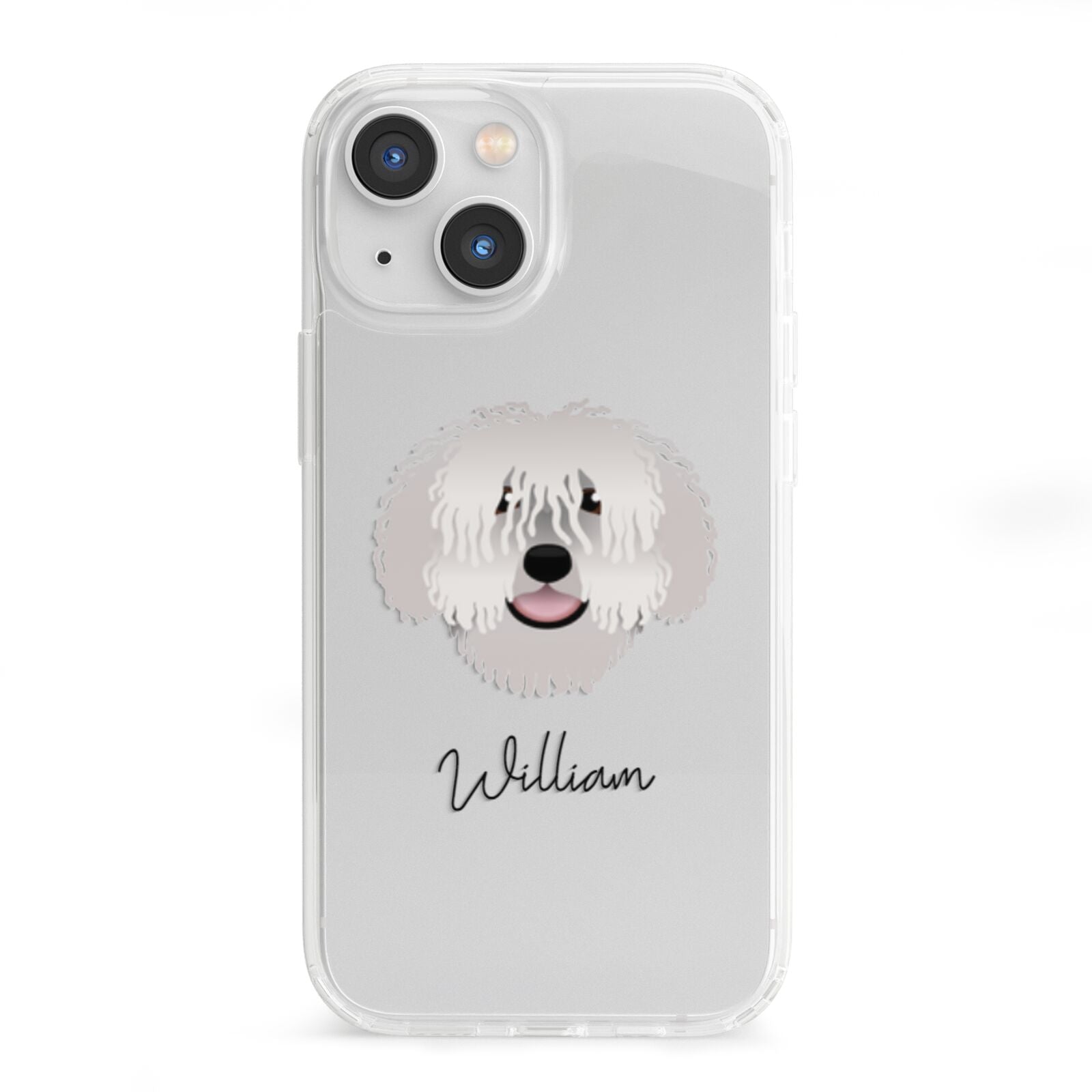 Spanish Water Dog Personalised iPhone 13 Mini Clear Bumper Case