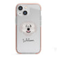 Spanish Water Dog Personalised iPhone 13 Mini TPU Impact Case with Pink Edges