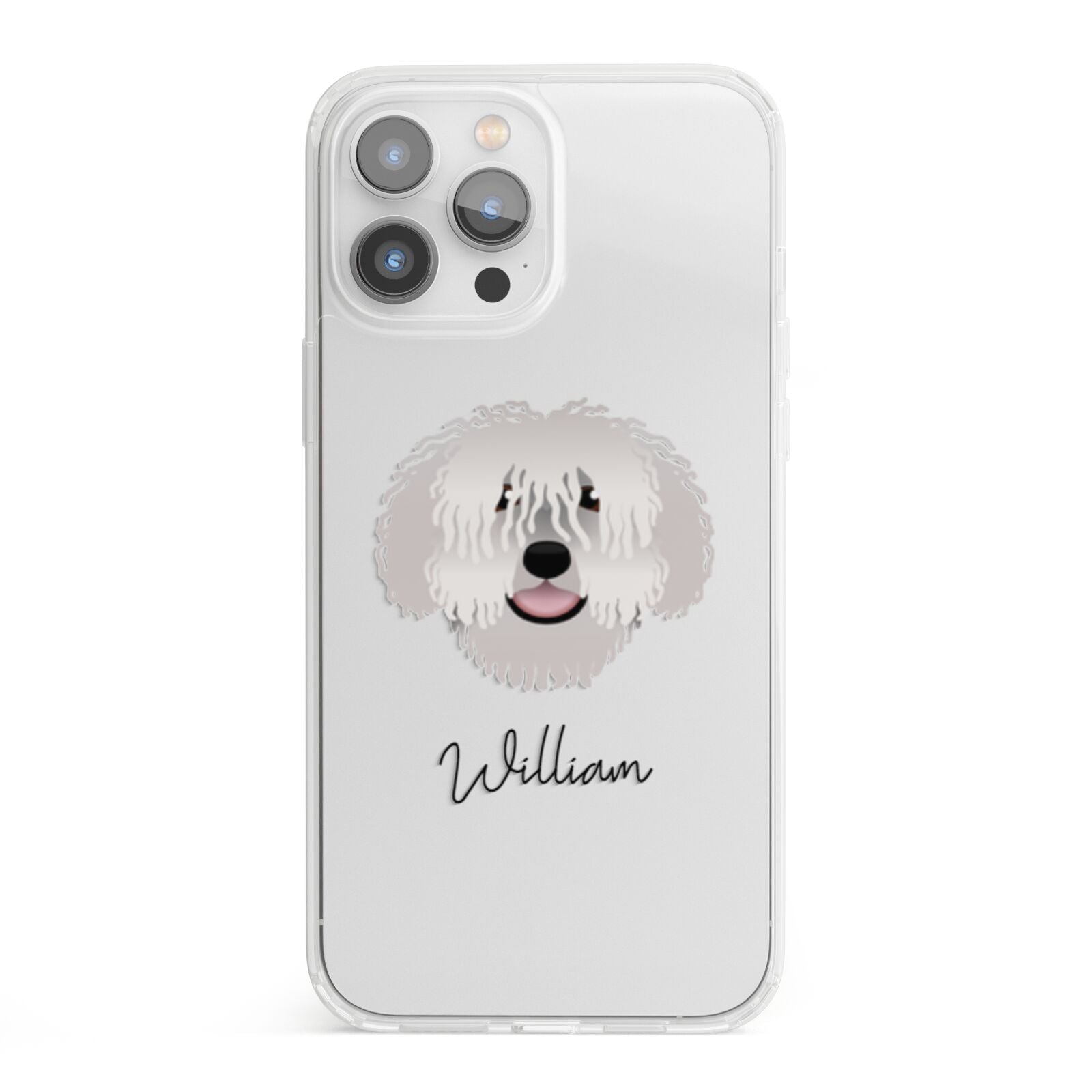 Spanish Water Dog Personalised iPhone 13 Pro Max Clear Bumper Case