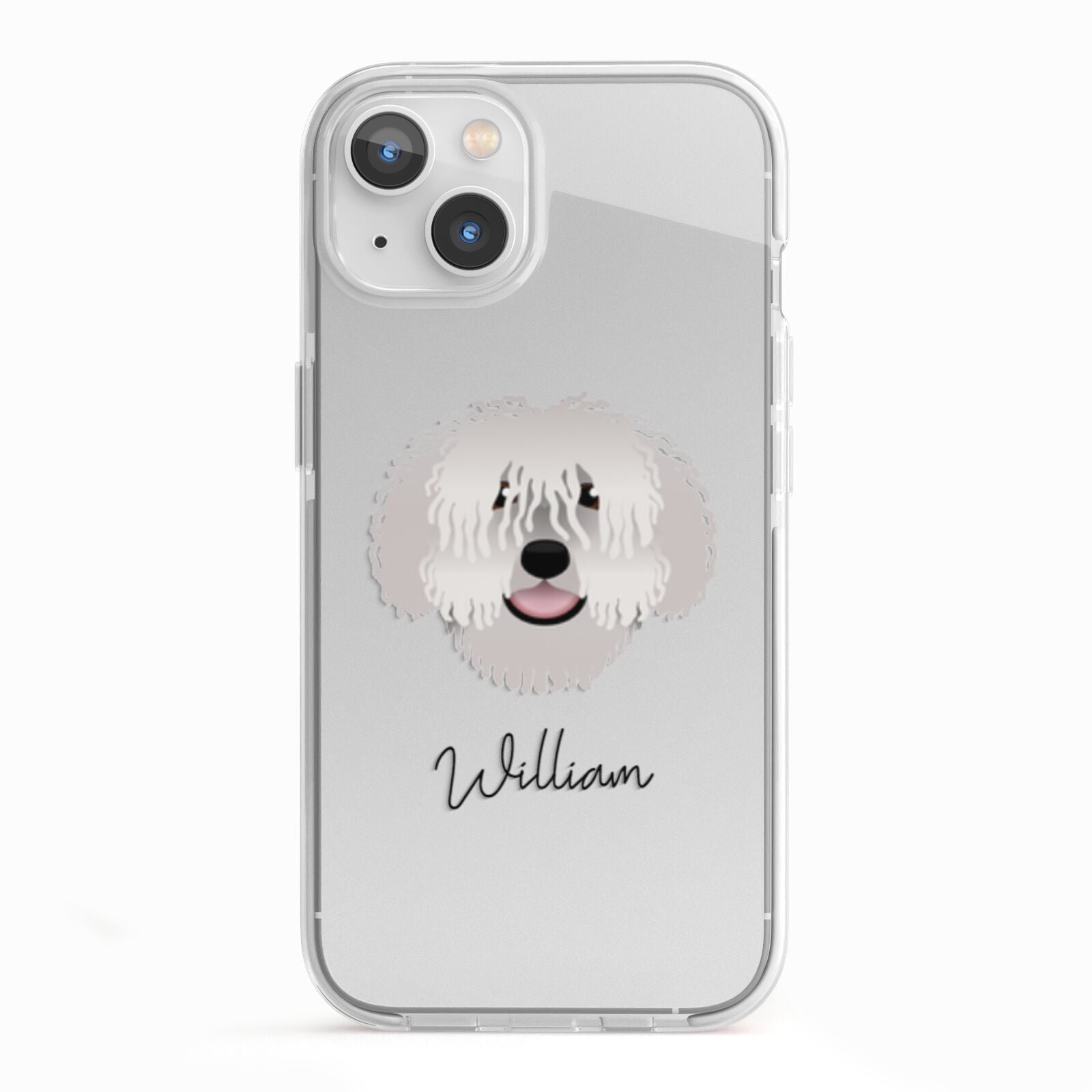 Spanish Water Dog Personalised iPhone 13 TPU Impact Case with White Edges