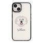 Spanish Water Dog Personalised iPhone 14 Black Impact Case on Silver phone