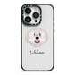 Spanish Water Dog Personalised iPhone 14 Pro Black Impact Case on Silver phone