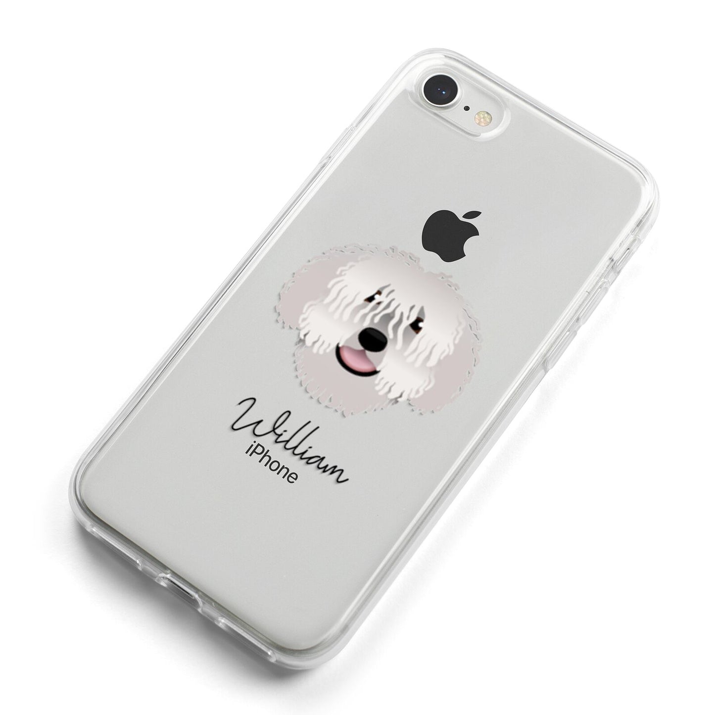 Spanish Water Dog Personalised iPhone 8 Bumper Case on Silver iPhone Alternative Image