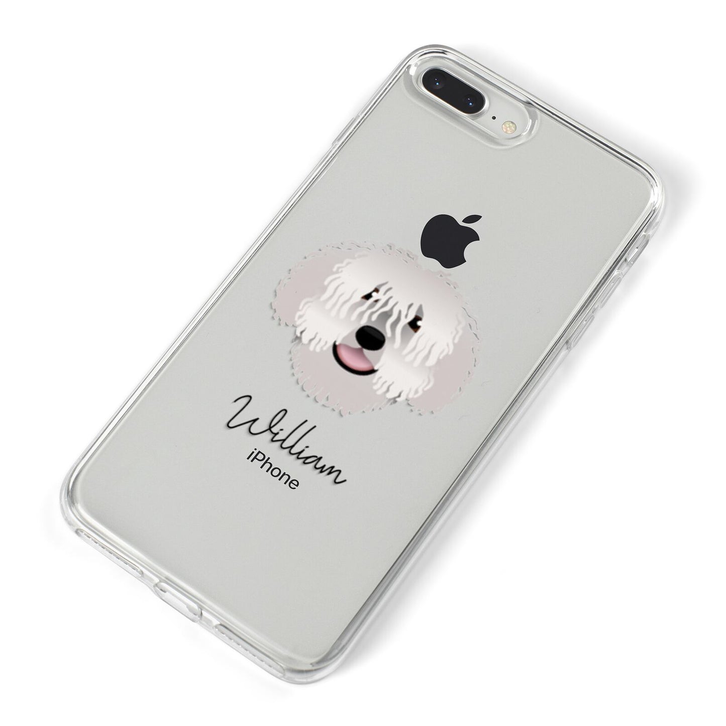 Spanish Water Dog Personalised iPhone 8 Plus Bumper Case on Silver iPhone Alternative Image