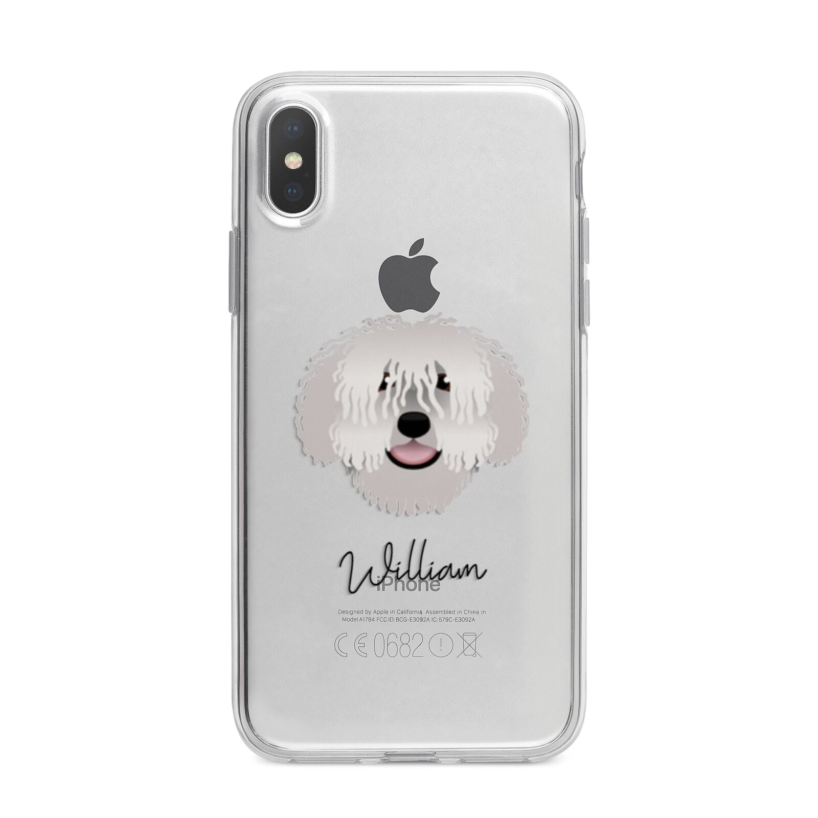 Spanish Water Dog Personalised iPhone X Bumper Case on Silver iPhone Alternative Image 1