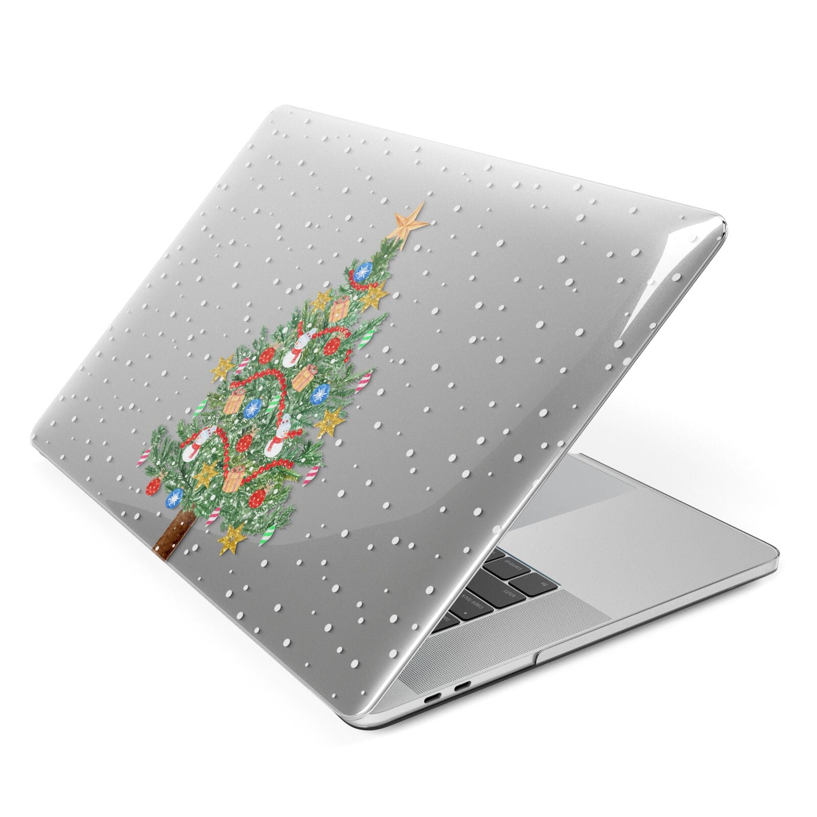 Sparkling Christmas Tree Apple MacBook Case Side View