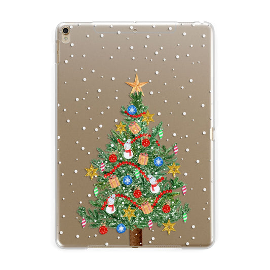 Sparkling Christmas Tree Apple iPad Gold Case