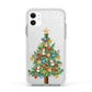 Sparkling Christmas Tree Apple iPhone 11 in White with White Impact Case