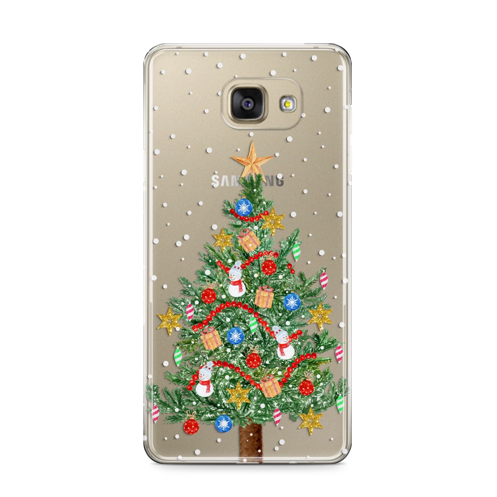 Sparkling Christmas Tree Samsung Galaxy A9 2016 Case on gold phone