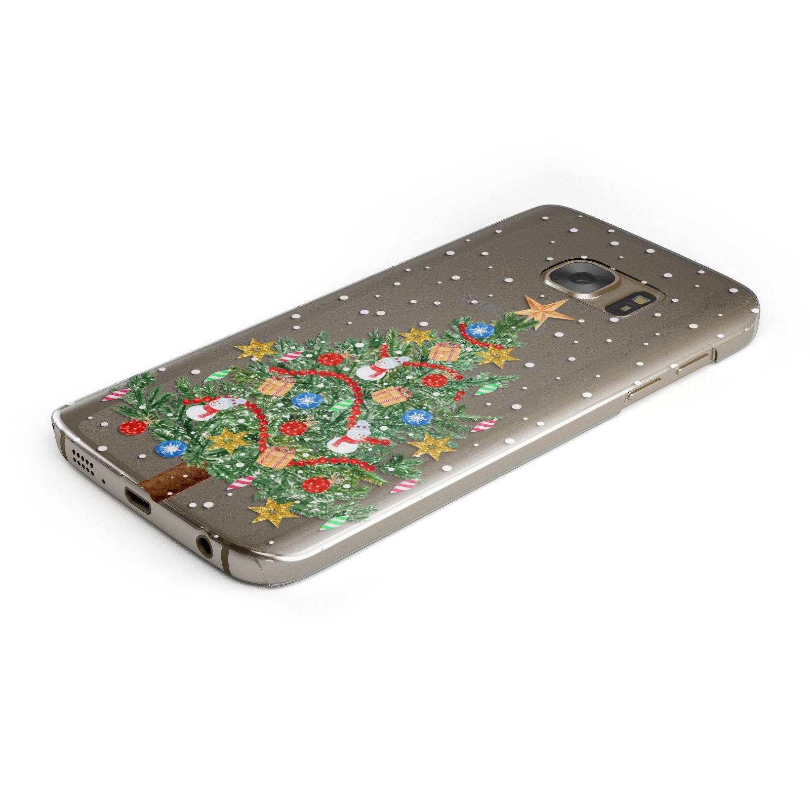 Sparkling Christmas Tree Samsung Galaxy Case Bottom Cutout