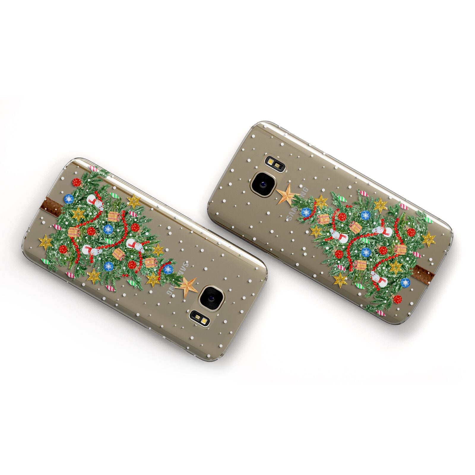 Sparkling Christmas Tree Samsung Galaxy Case Flat Overview