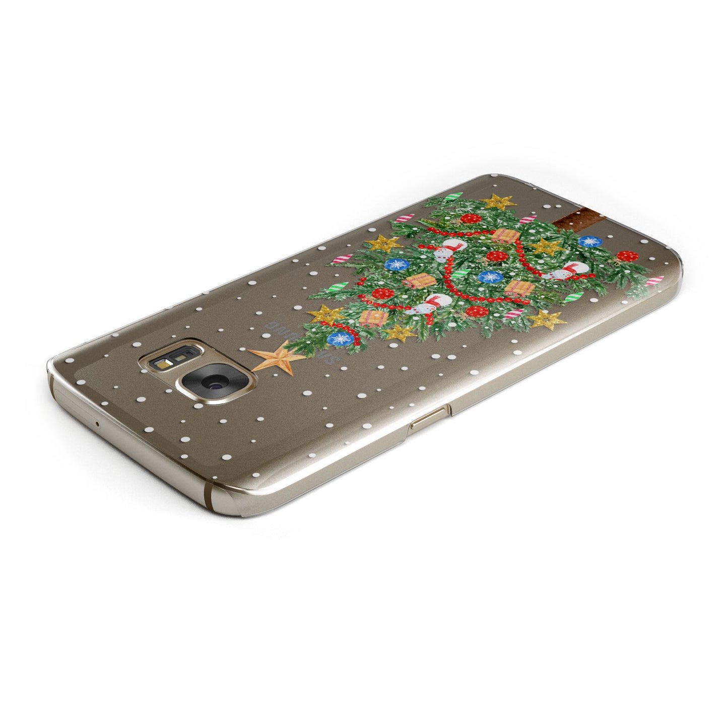 Sparkling Christmas Tree Samsung Galaxy Case Top Cutout
