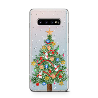 Sparkling Christmas Tree Samsung Galaxy S10 Case