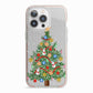 Sparkling Christmas Tree iPhone 13 Pro TPU Impact Case with Pink Edges