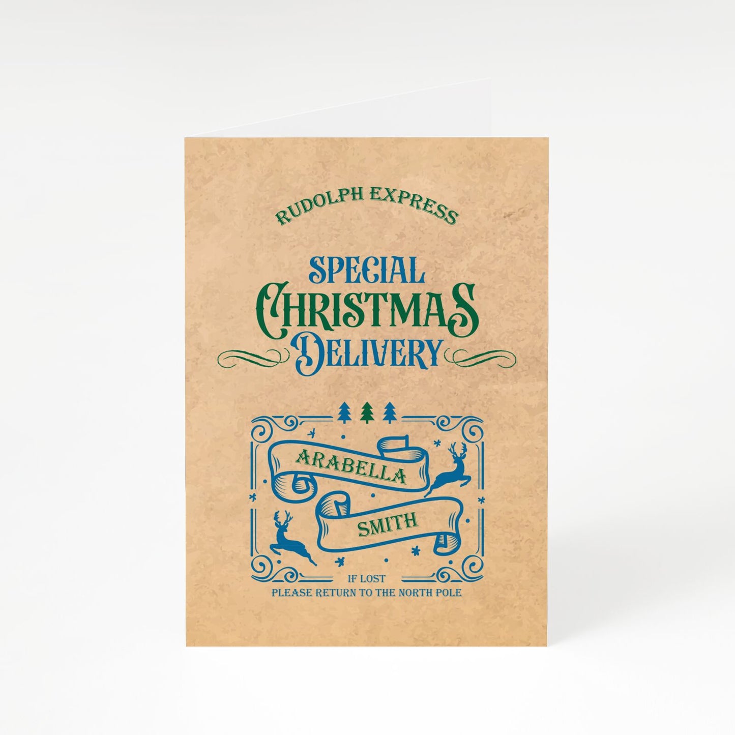 Special Christmas Delivery Personalised A5 Greetings Card