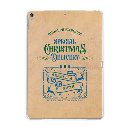 Special Christmas Delivery Personalised Apple iPad Silver Case