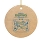 Special Christmas Delivery Personalised Circle Decoration Back Image