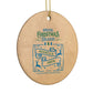 Special Christmas Delivery Personalised Circle Decoration Side Angle