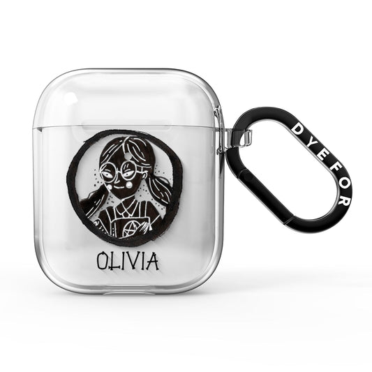Spells Girl Halloween Personalised AirPods Clear Case