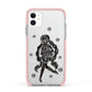 Spells Girl Halloween Personalised Apple iPhone 11 in White with Pink Impact Case