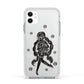 Spells Girl Halloween Personalised Apple iPhone 11 in White with White Impact Case