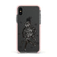 Spells Girl Halloween Personalised Apple iPhone Xs Impact Case Pink Edge on Black Phone