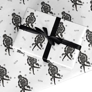 Spells Girl Halloween Personalised Wrapping Paper