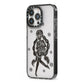 Spells Girl Halloween Personalised iPhone 13 Pro Black Impact Case Side Angle on Silver phone
