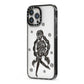 Spells Girl Halloween Personalised iPhone 13 Pro Max Black Impact Case Side Angle on Silver phone