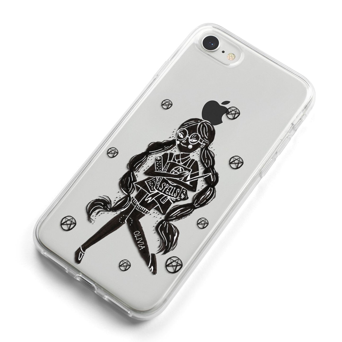 Spells Girl Halloween Personalised iPhone 8 Bumper Case on Silver iPhone Alternative Image