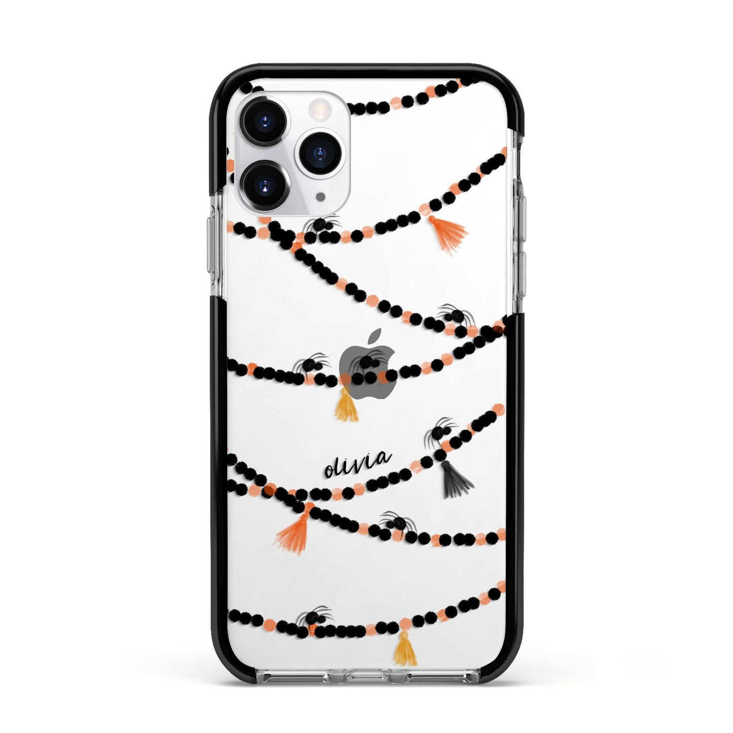 Spider Halloween Apple iPhone 11 Pro in Silver with Black Impact Case
