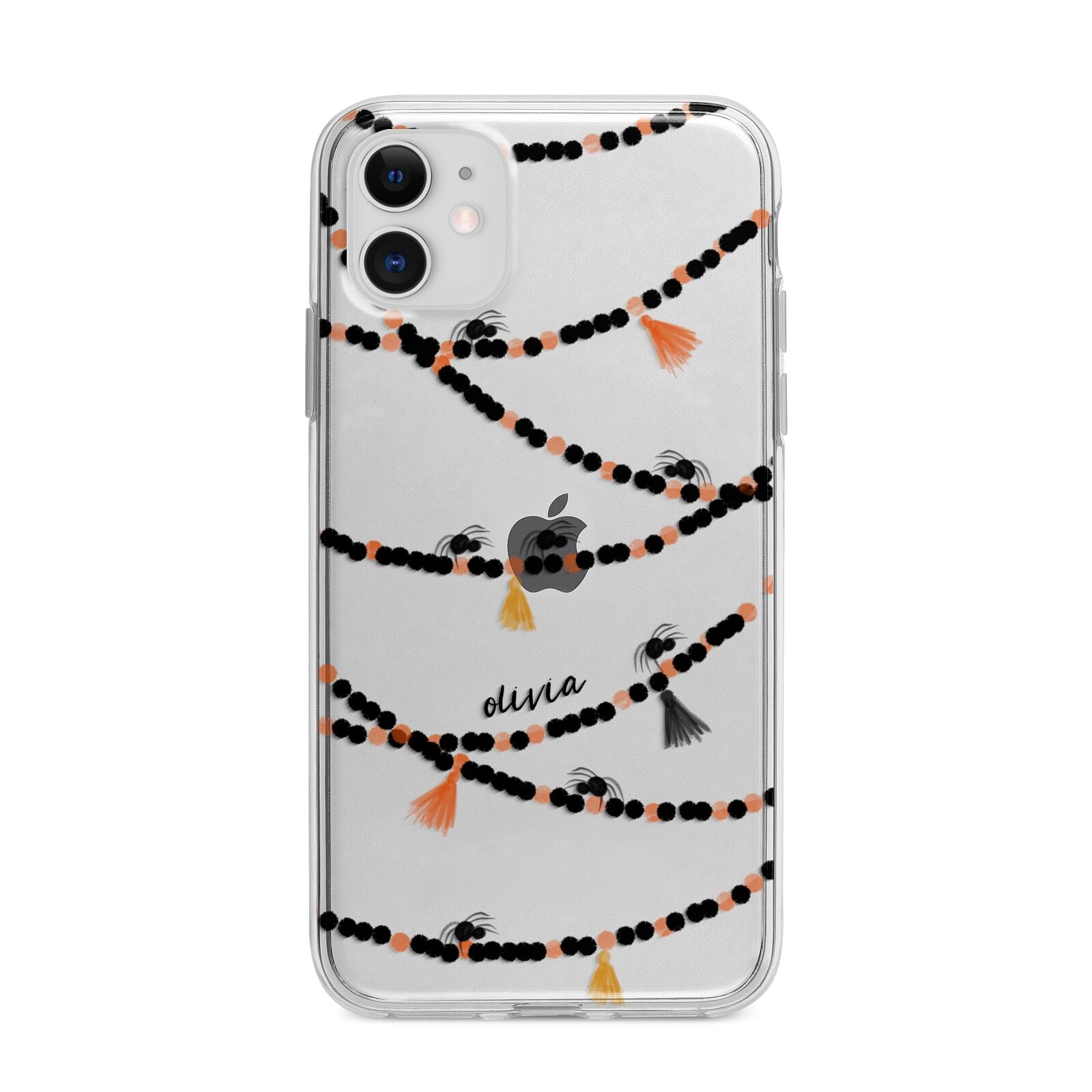Spider Halloween Apple iPhone 11 in White with Bumper Case
