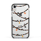 Spider Halloween Apple iPhone XR Impact Case Black Edge on Silver Phone