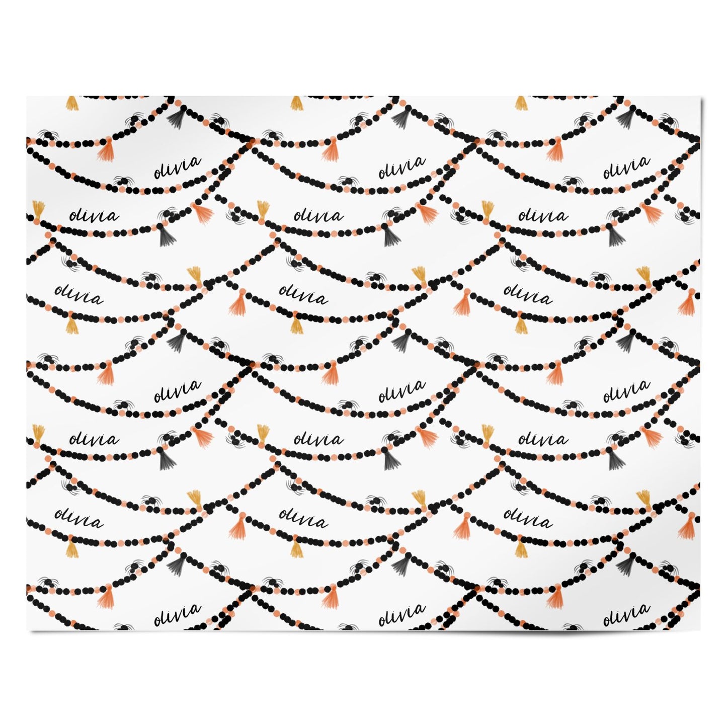Spider Halloween Personalised Wrapping Paper Alternative