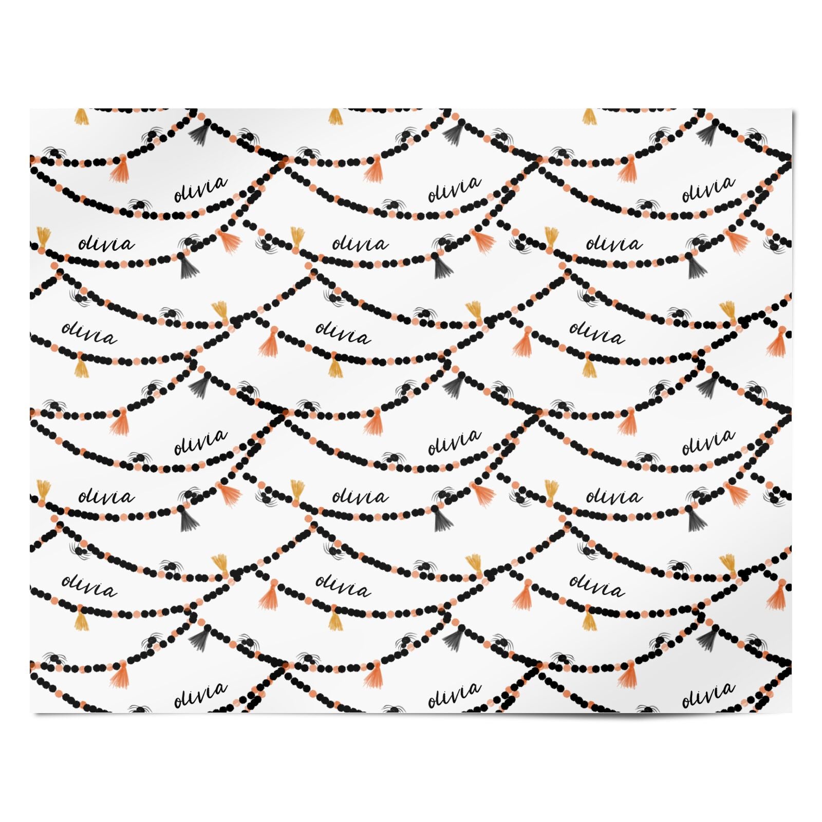 Spider Halloween Personalised Wrapping Paper Alternative