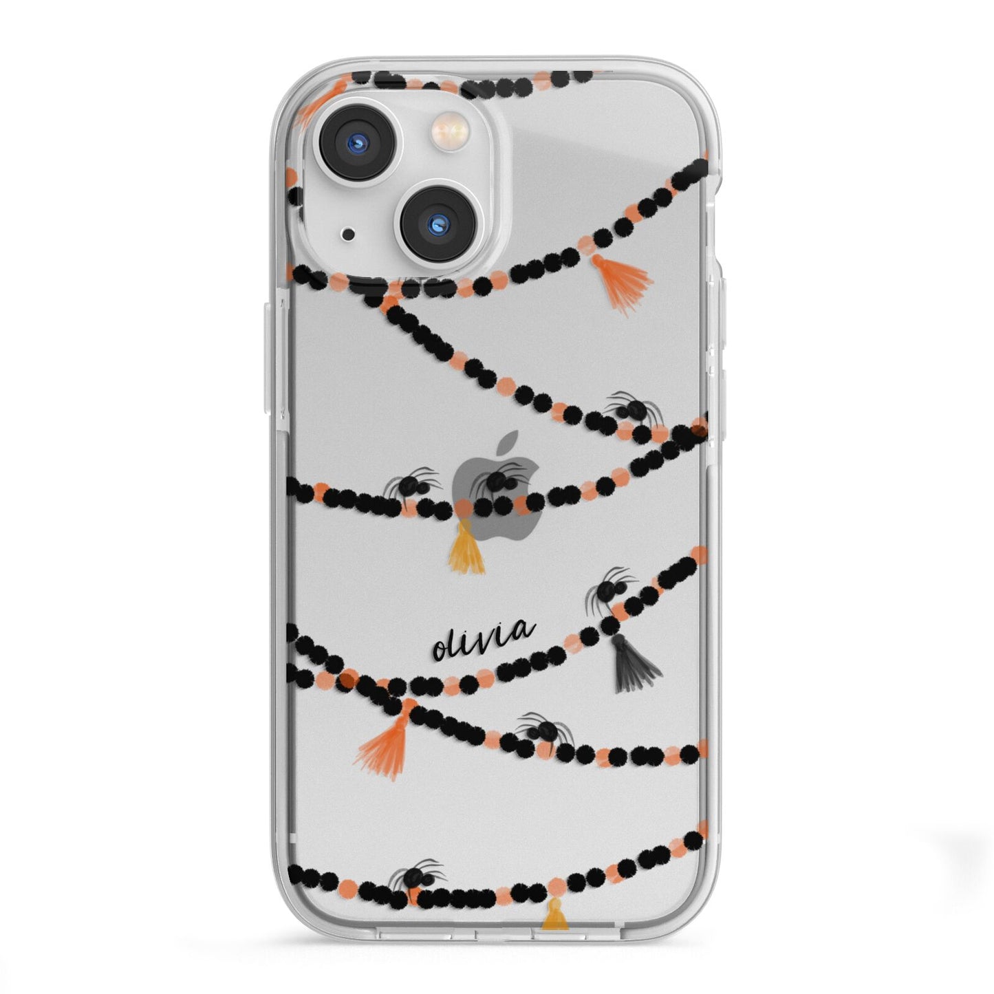 Spider Halloween iPhone 13 Mini TPU Impact Case with White Edges