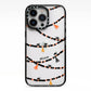 Spider Halloween iPhone 13 Pro Black Impact Case on Silver phone