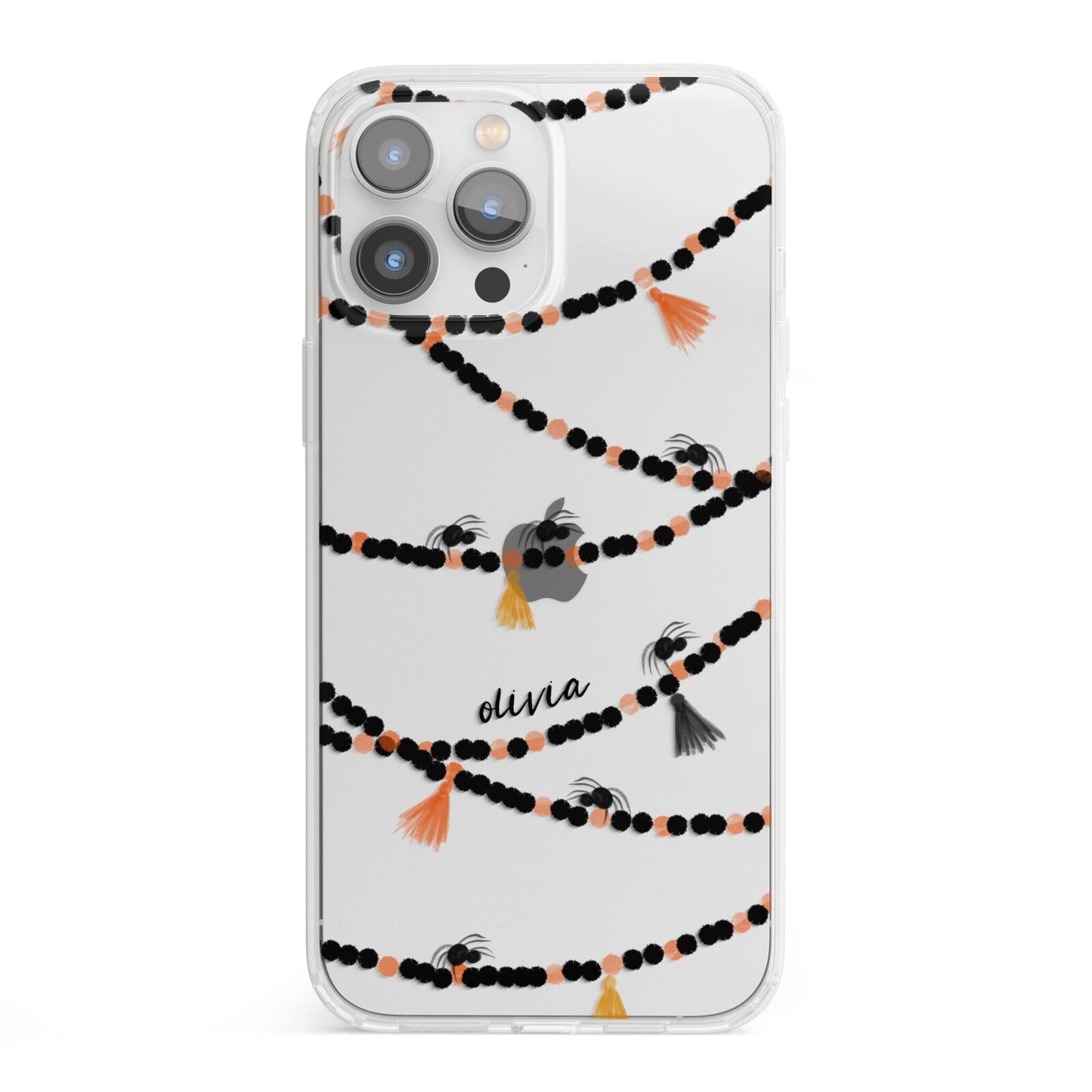 Spider Halloween iPhone 13 Pro Max Clear Bumper Case