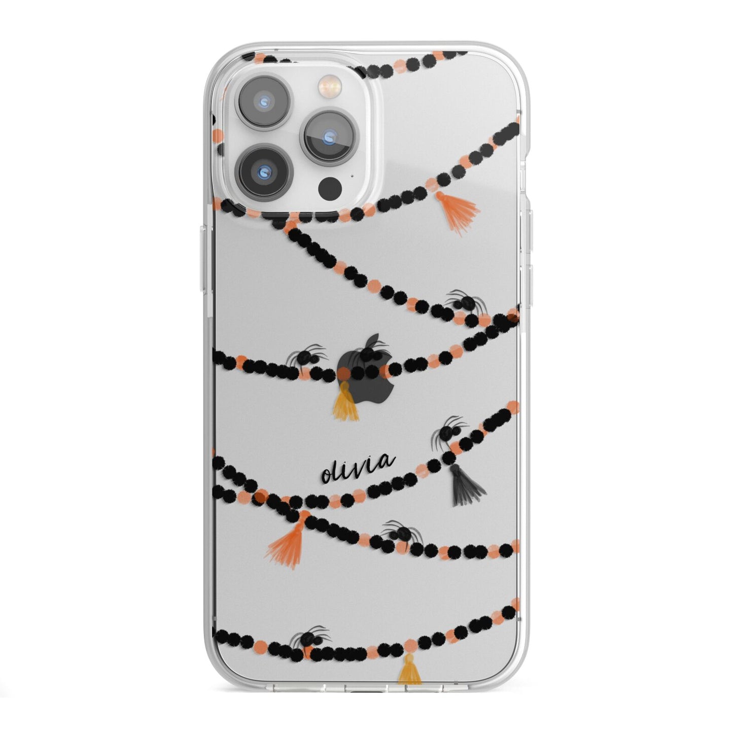 Spider Halloween iPhone 13 Pro Max TPU Impact Case with White Edges