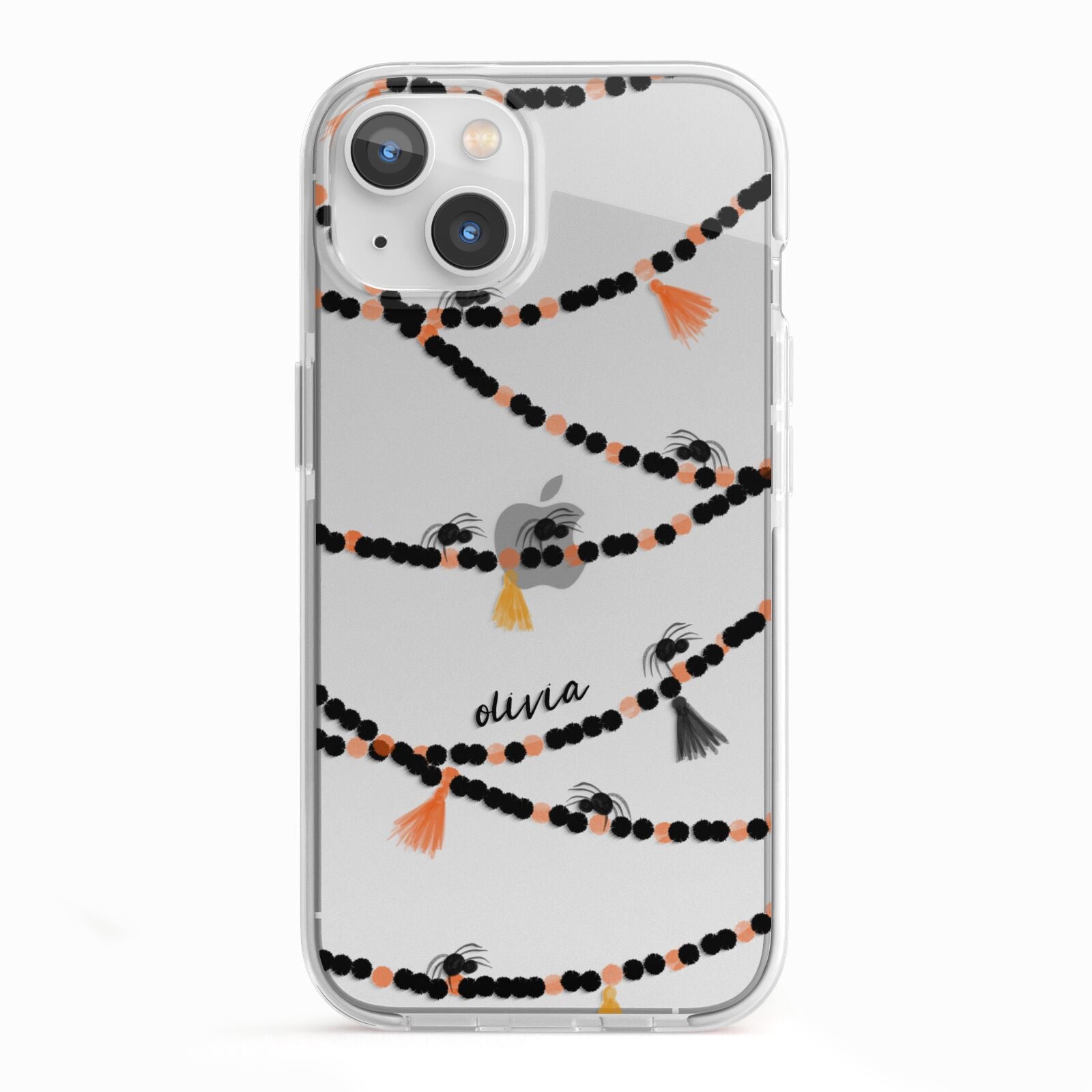 Spider Halloween iPhone 13 TPU Impact Case with White Edges