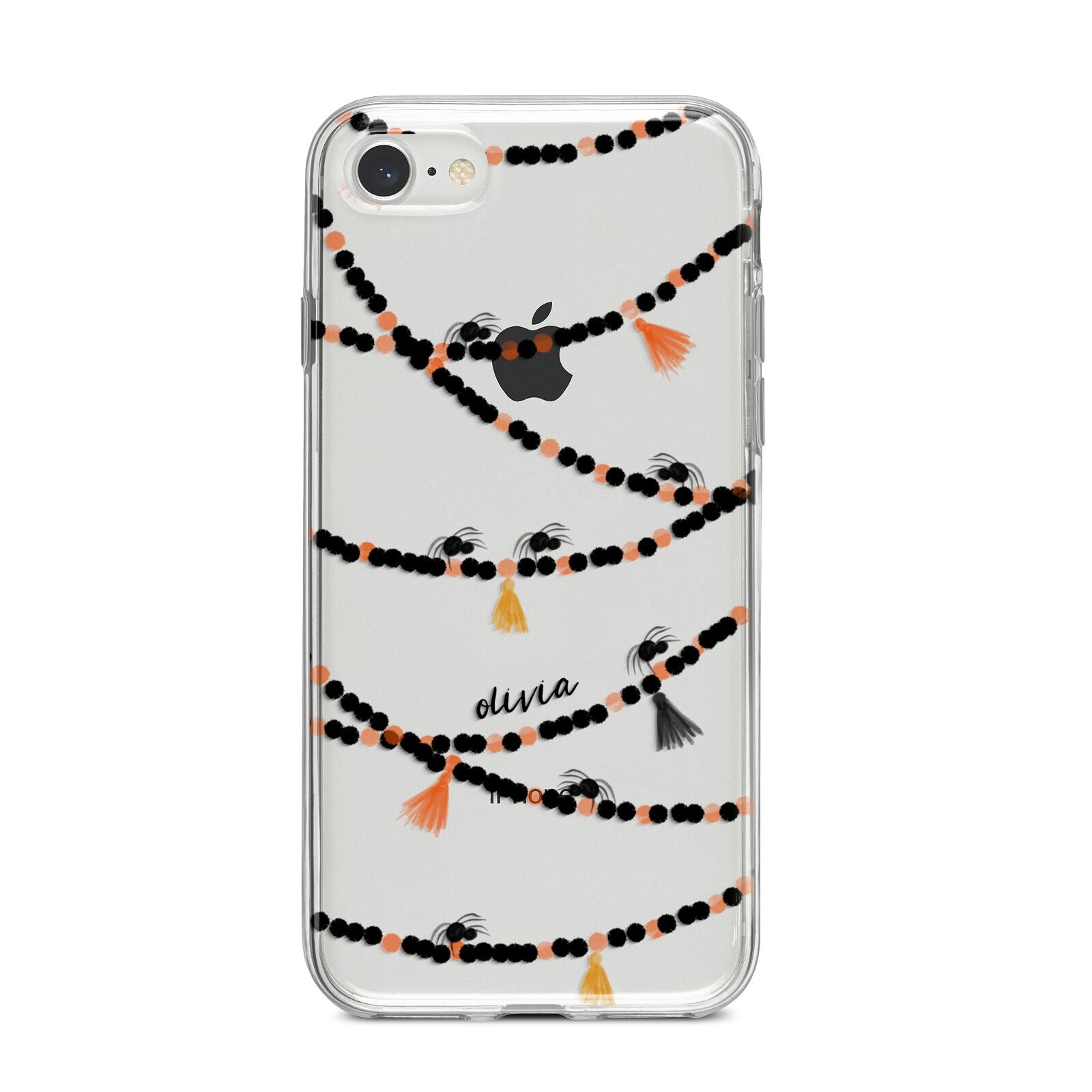 Spider Halloween iPhone 8 Bumper Case on Silver iPhone
