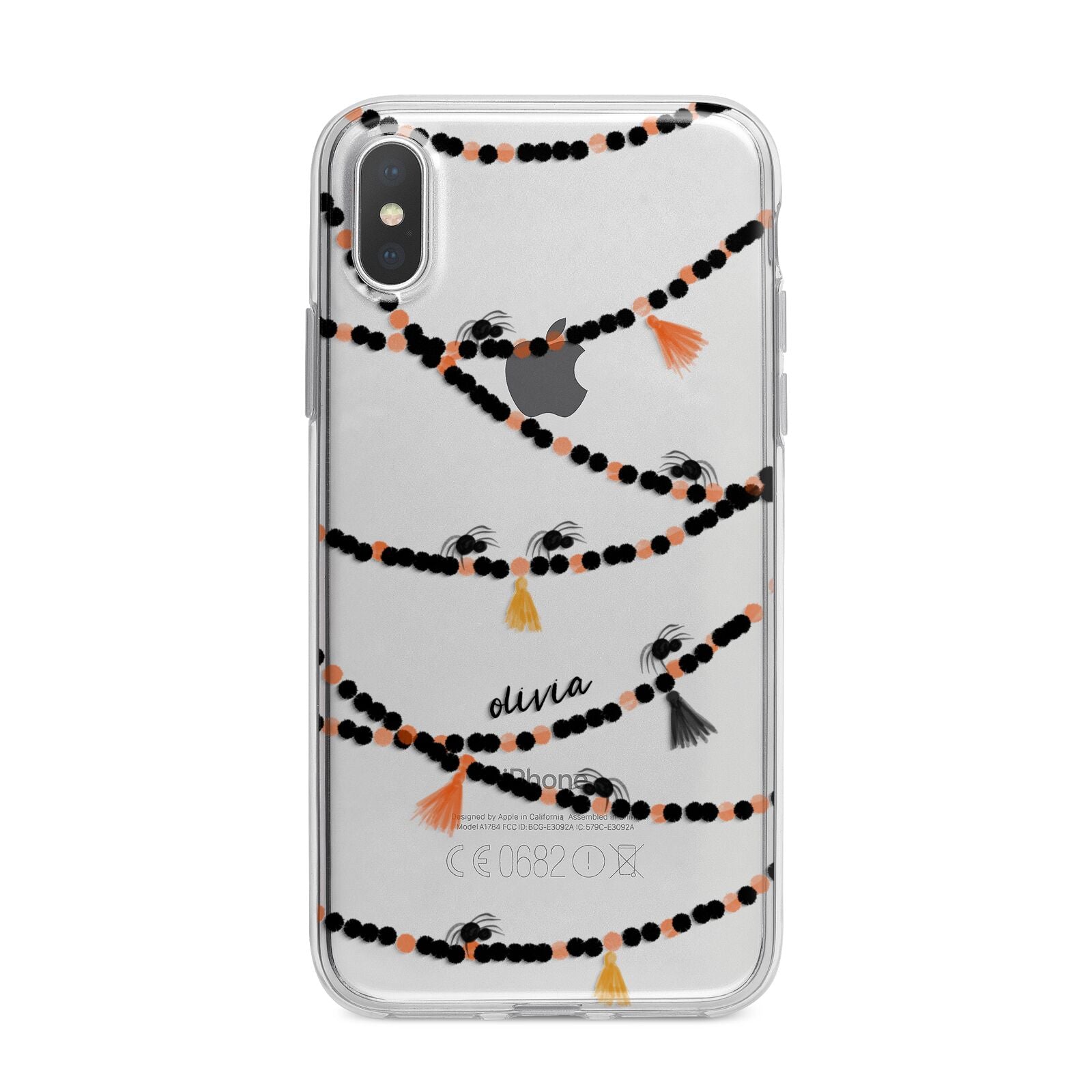 Spider Halloween iPhone X Bumper Case on Silver iPhone Alternative Image 1