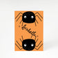 Spider Orange Personalised A5 Greetings Card