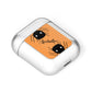 Spider Orange Personalised AirPods Case Laid Flat