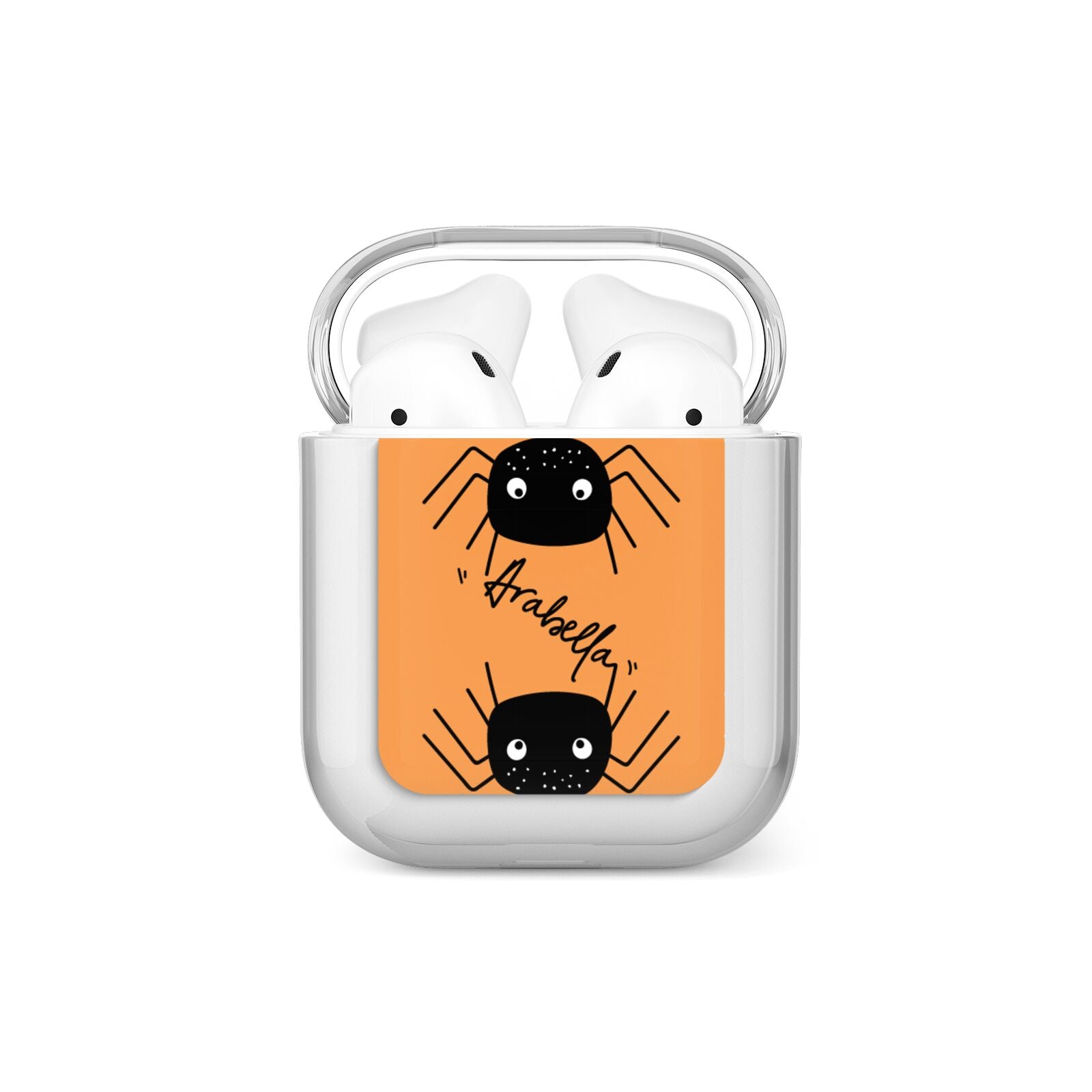 Spider Orange Personalised AirPods Case
